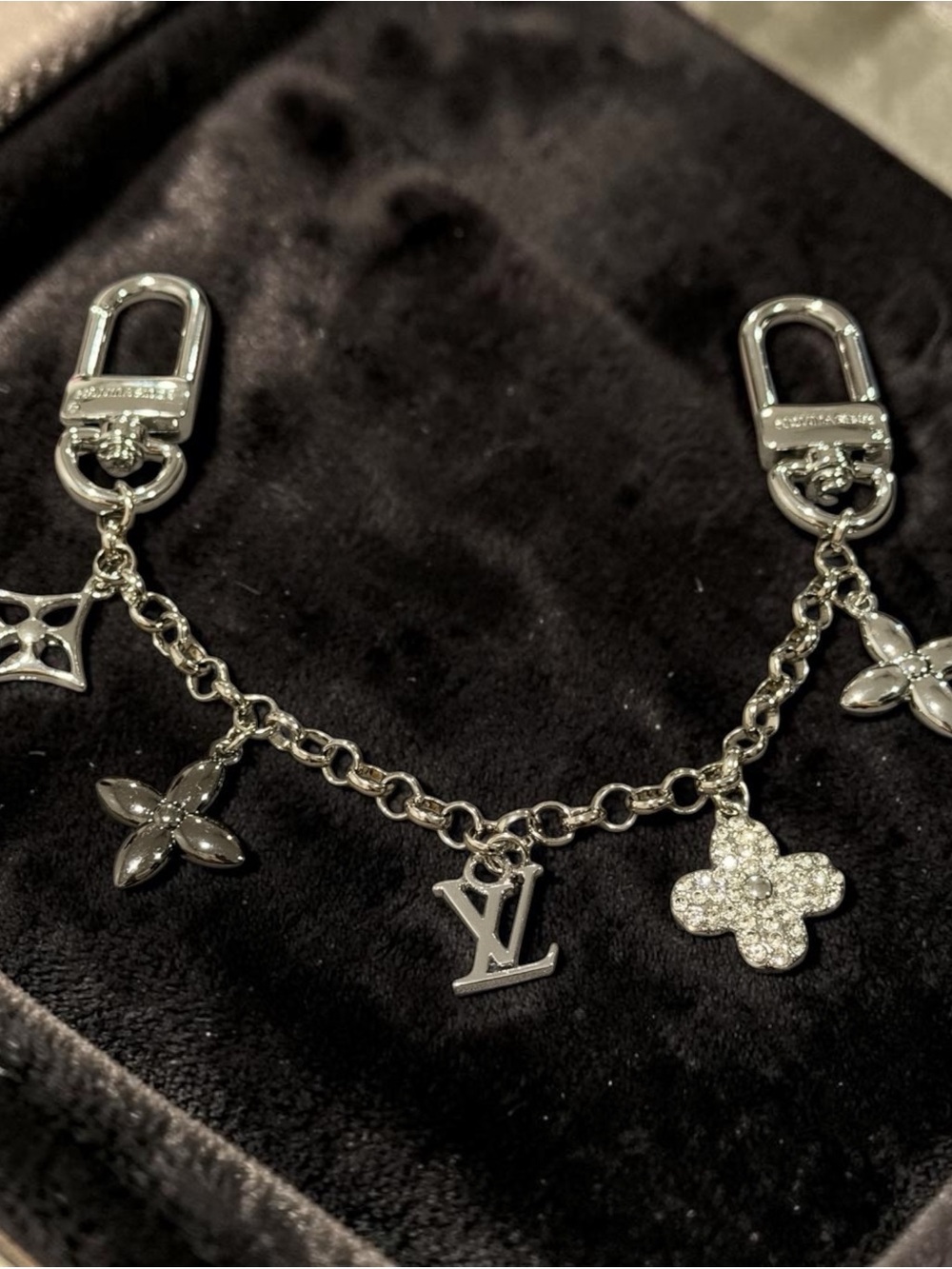 Silver-Tone Monogram Purse Charm - Picture 2 of 5